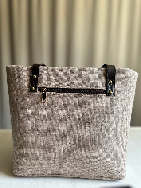 Classic Jute Tote - Mushroom Grey