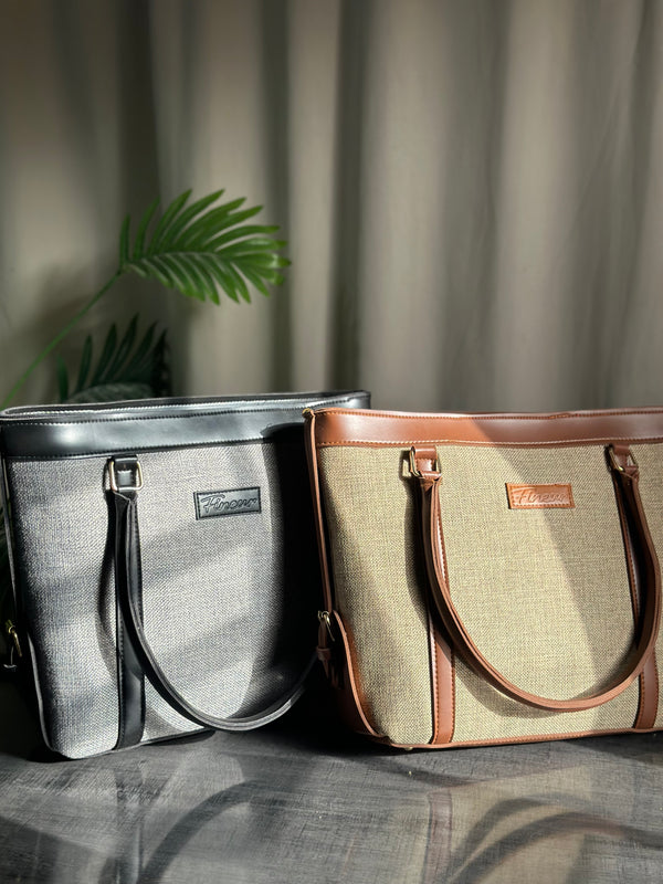 Strap Jute Tote - Black