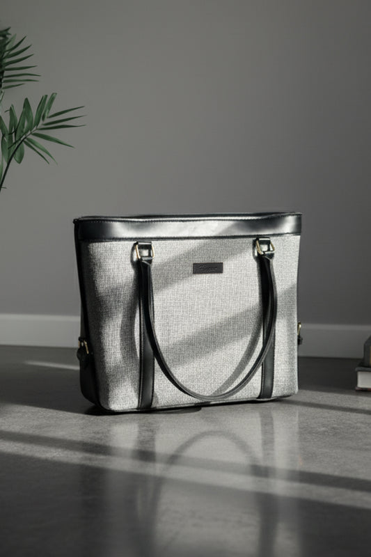 Strap Jute Tote - Black