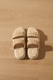 Chunky Ruched Strap Slipper - P 55 - Fawn