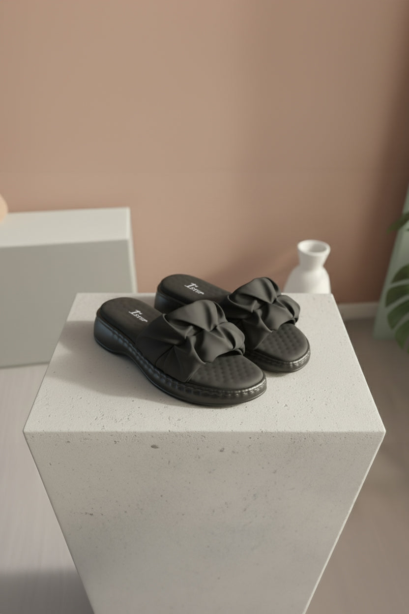The Luxe Knot Slide - R 05 - Black
