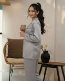 Silk PJ Set - Grey
