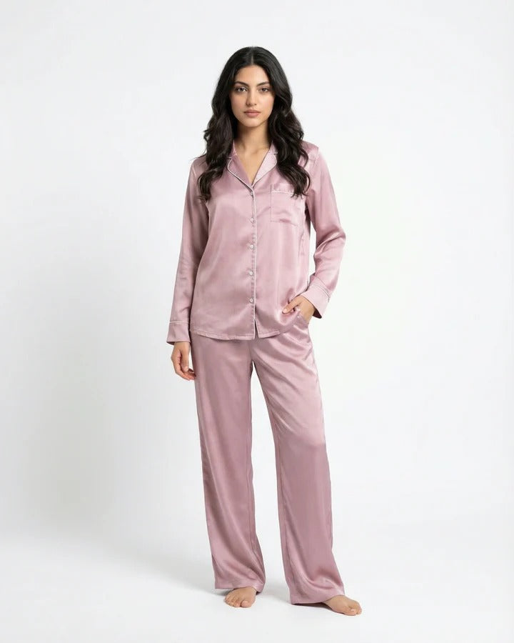 Silk PJ Set - Lilac