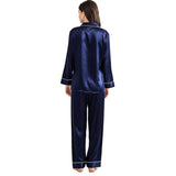 Silk PJ Set - Navy Blue