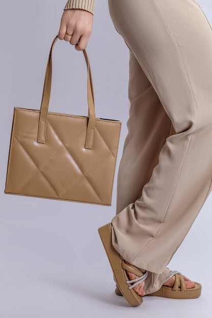 Aurora Shoulder HandBag - Beige