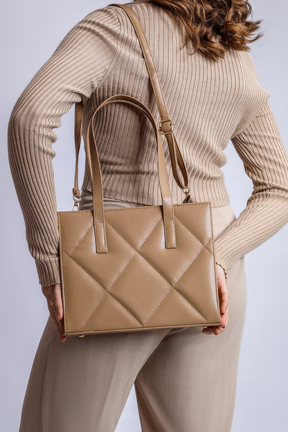Aurora Shoulder HandBag - Beige