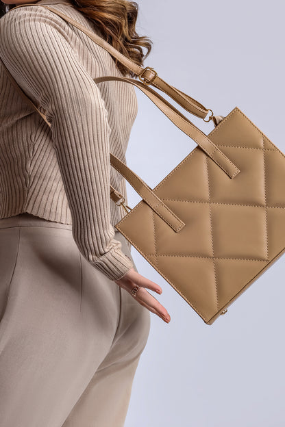 Aurora Shoulder HandBag - Beige