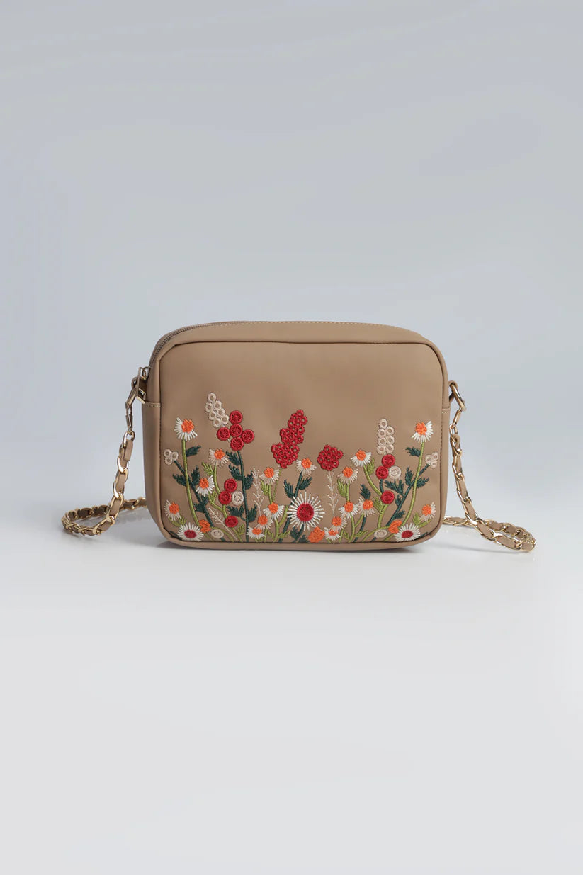The Blosséra Charm Crossbody - Beige