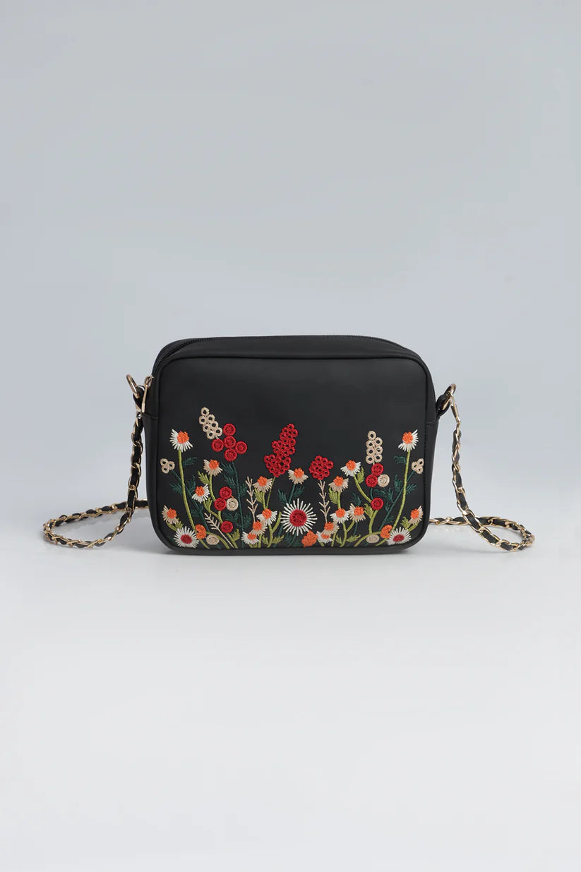 The Blosséra Charm Crossbody - Black