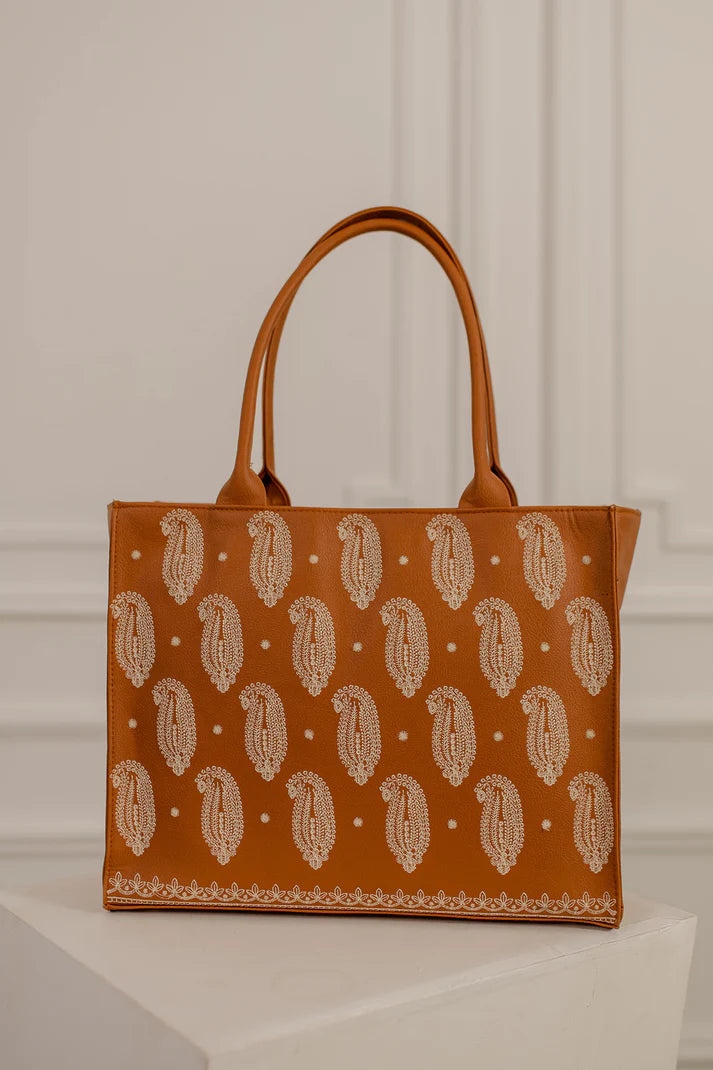 Embroidery tote 01 - Mustard