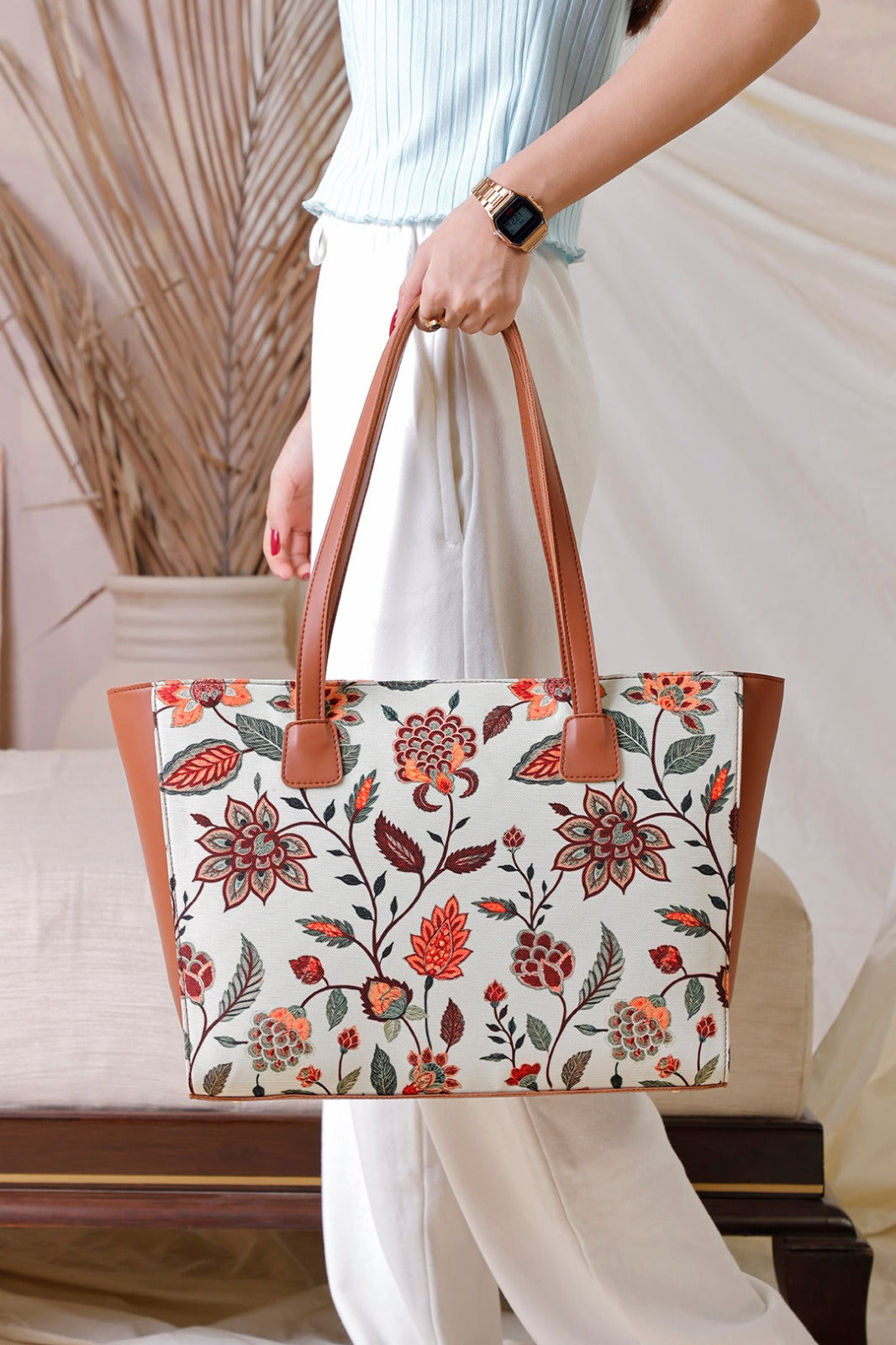 Side Rexine Canvas tote 14