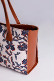 SIDE REXINE CANVAS TOTE 47