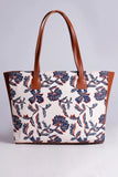 SIDE REXINE CANVAS TOTE 47