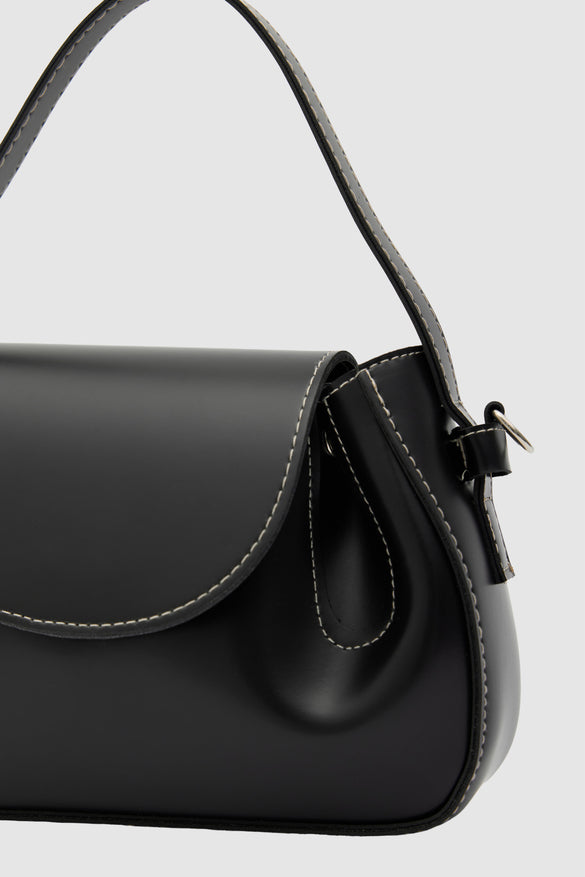 Amara Plum Shoulder Bag - Black