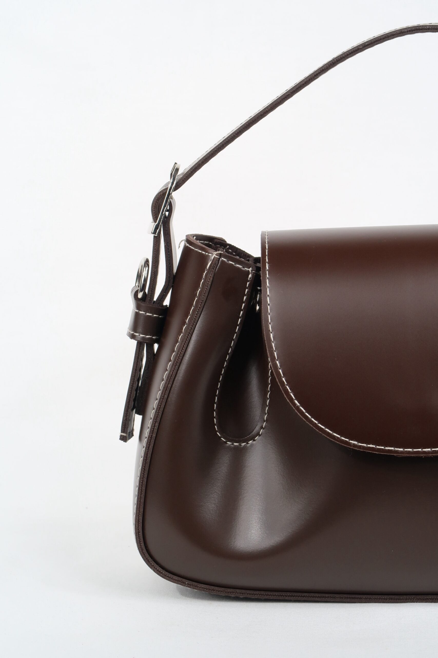 Amara Plum Shoulder Bag - Brown