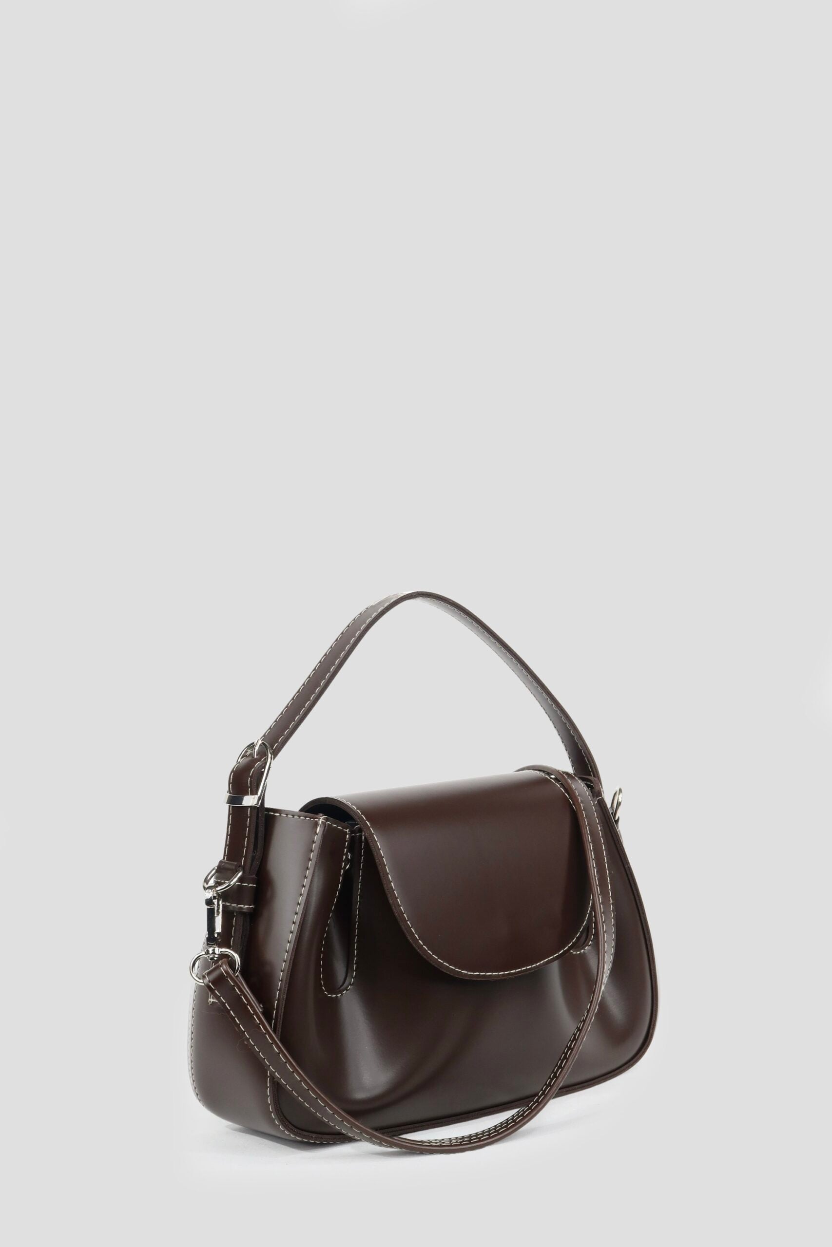 Amara Plum Shoulder Bag - Brown