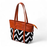 Zigzag Tote - Brown