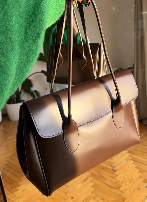 Office Tote - Dark Brown